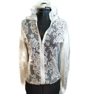Vintage Y2K Victoria’s Secret White Lace Women's Jacket